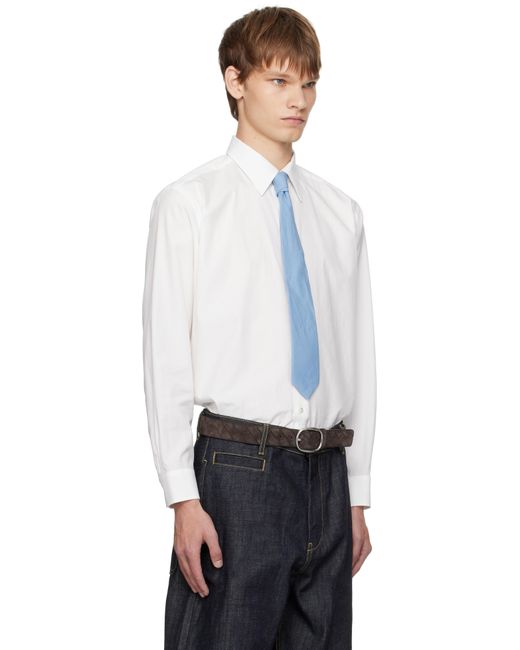Auralee White Washed Finx Twill Shirt for men
