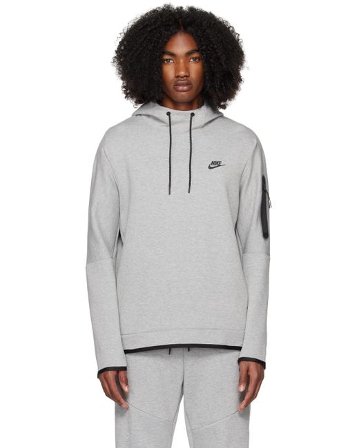Nike Black Gray Sportswear Tech Fleece Hoodie for men