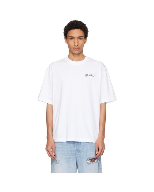 Off-White c/o Virgil Abloh White Script Skate T-Shirt for men