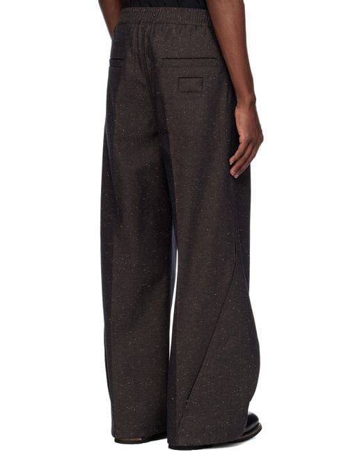 パンツ Nullus INTERTWINED STRUCTURE TROUSERS NULLUS Intertwined Structure Trousers in Black for Men | Lyst
