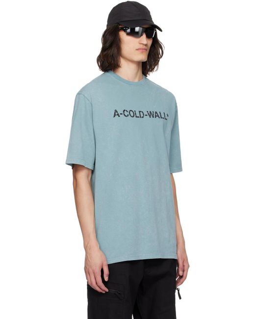 A_COLD_WALL* Blue Overdye T-Shirt for men