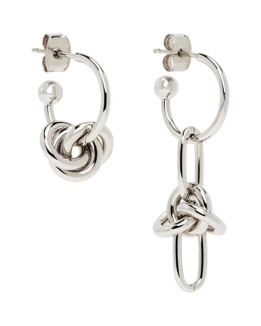Justine Clenquet White Daria Earrings for men