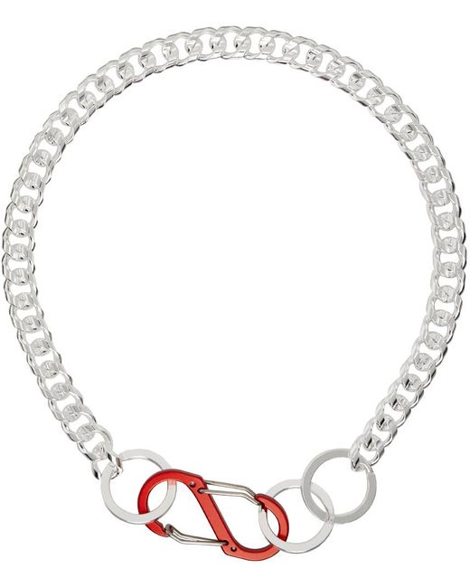 Martine Ali Metallic Ssense Exclusive Curb Chain Necklace for men
