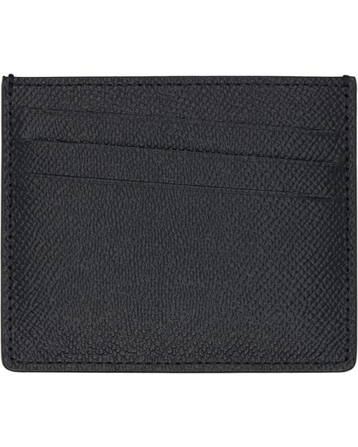 Maison Margiela Black Four Stitches Card Holder for men