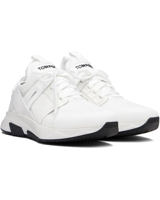 Tom Ford Black Neoprene Suede Jago Sneakers for men