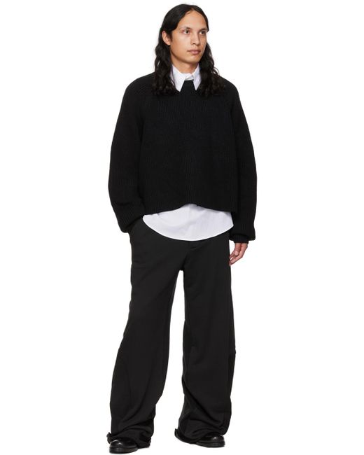 Edward Cuming Black Ssense Exclusive Cropped Sweater for men