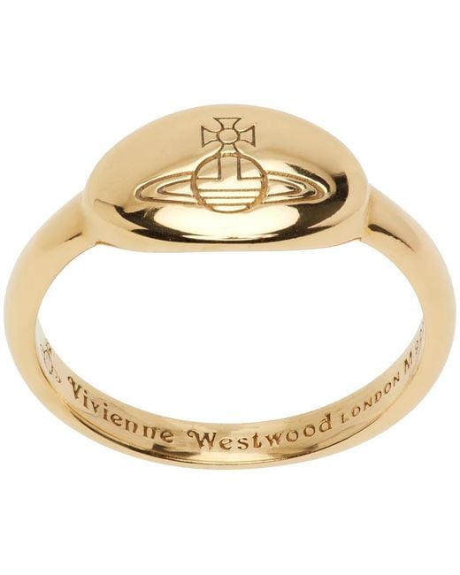 Vivienne Westwood Metallic Tilly Ring for men