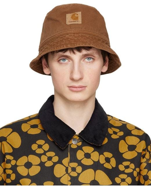 Carhartt WIP Brown Bayfield Bucket Hat for Men Lyst