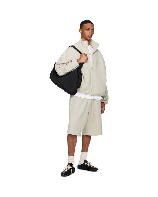 Fear Of God Natural Modern Fit Fleece Track Jacket for men