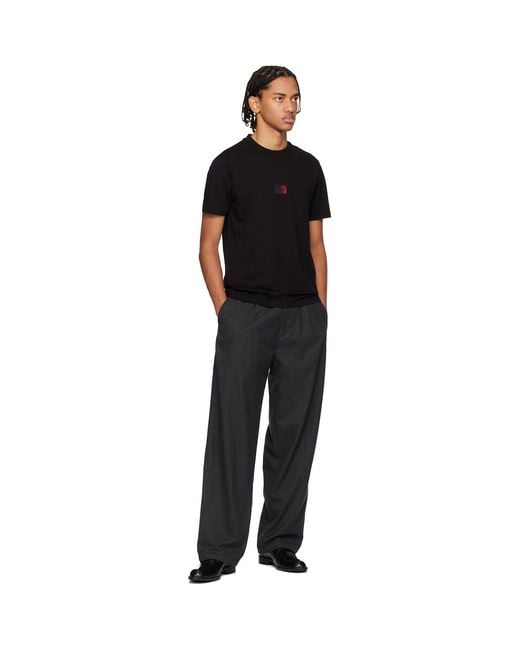 HUGO Black Flannel Trousers for men