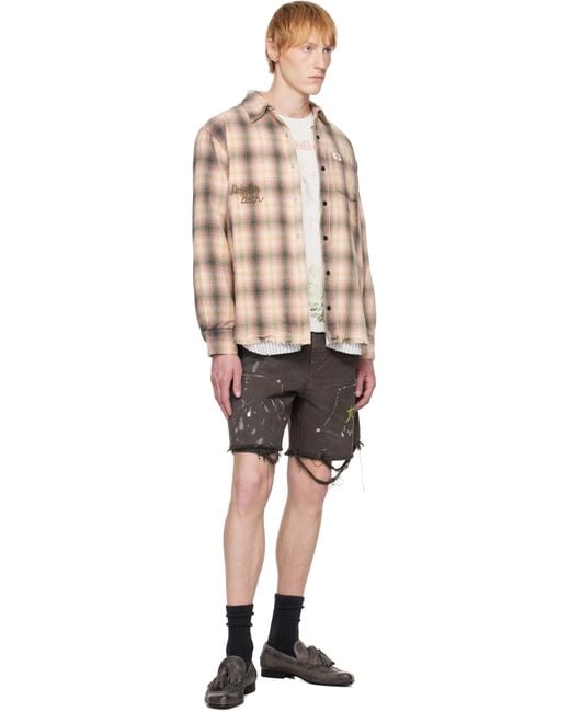 PALY Natural 'Dockweiler' Flannel Overshirt for men