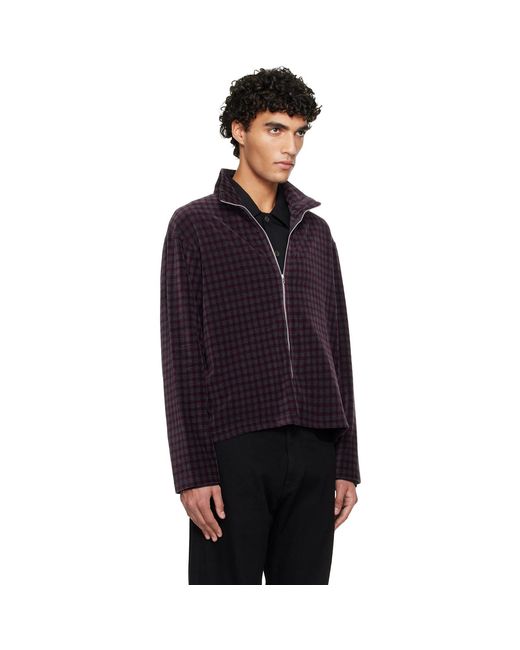 Our Legacy Blue Shrunken Fullzip Track Jacket for men