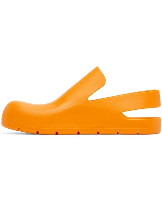 Bottega Veneta Black Orange Puddle Loafers