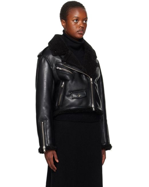 Stand Studio Black Lillia Faux-leather Jacket | Lyst