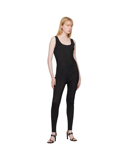 RECTO. Black Stirrup Bodysuit