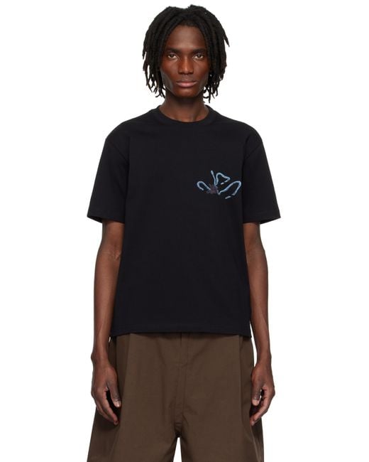 Pet Tree Kor Black Texting On Pasta T-Shirt for men