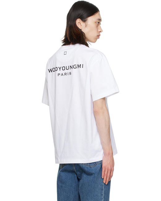 Wooyoungmi White Printed T-shirt for men