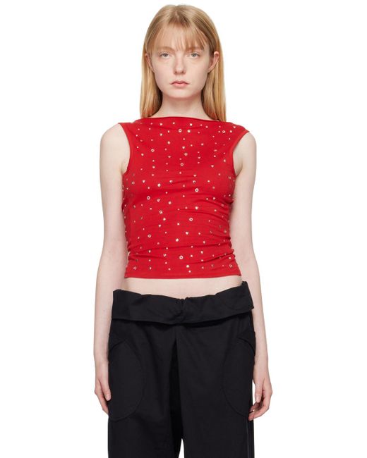 GIMAGUAS Red Shanti Tank Top