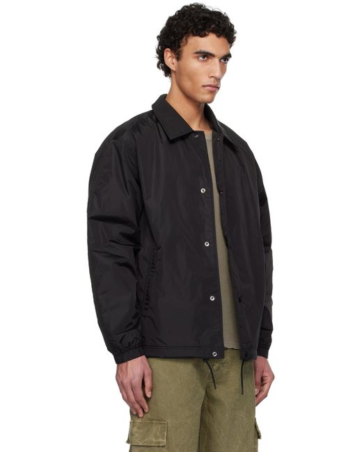 メンズ Reigning Champ ブラック Econyl Satin Nylon コーチジャケット Black