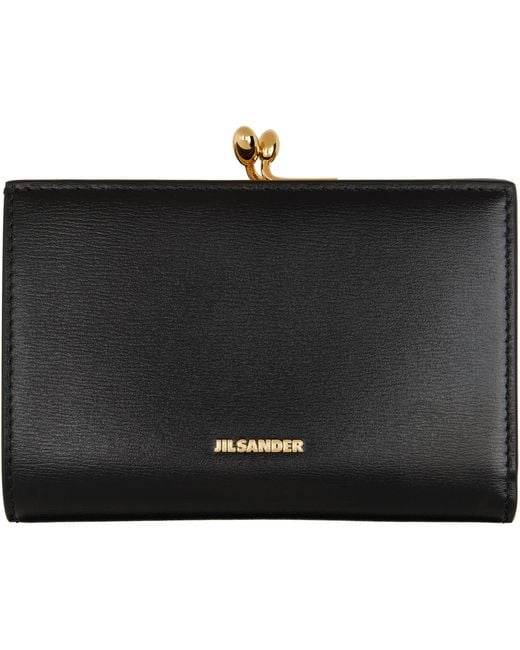 Jil Sander Black Goji Purse Small Wallet