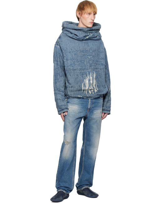 DIESEL Blue D-Umbrix-Fsg Denim Turtleneck for men