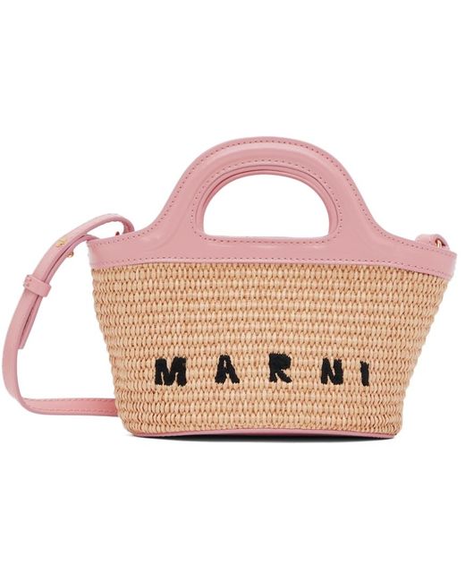 Marni キッズ｜ピンク マイクロ Tropicalia トートバッグ Black