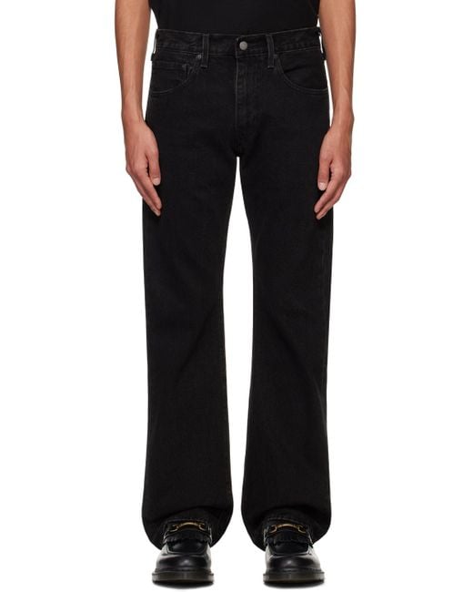 Levi's Black Slim Bootcut Faded Jeans for men