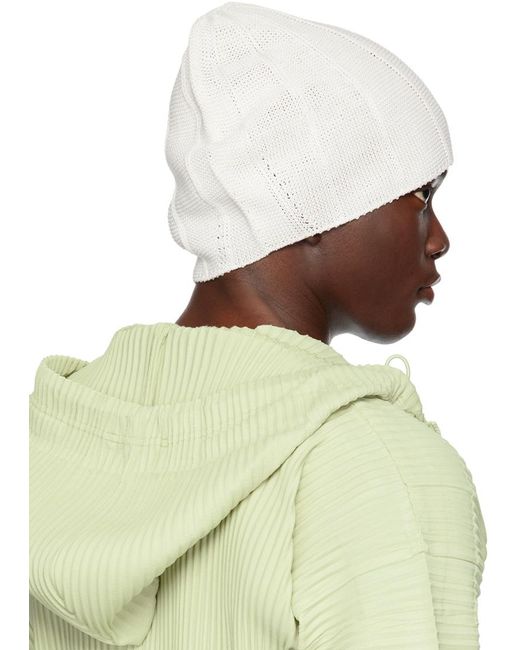 Homme Plissé Issey Miyake Green Blooming Beanie for men