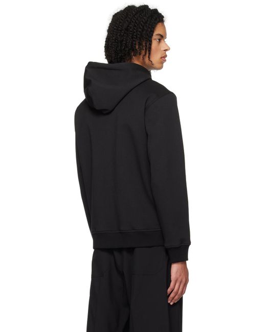 Pull noir à capuche à motif toile iconographe Valentino pour homme en coloris Black