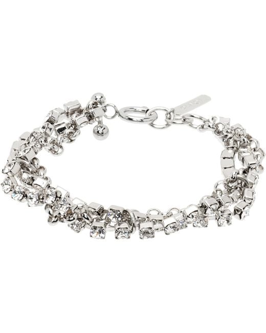 Justine Clenquet Black Liv Crystal Bracelet