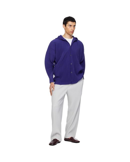 Homme Plissé Issey Miyake Blue Monthly Colors February Hoodie for men