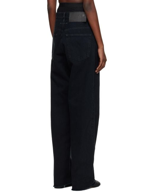 MM6 by Maison Martin Margiela Black Layered Jeans