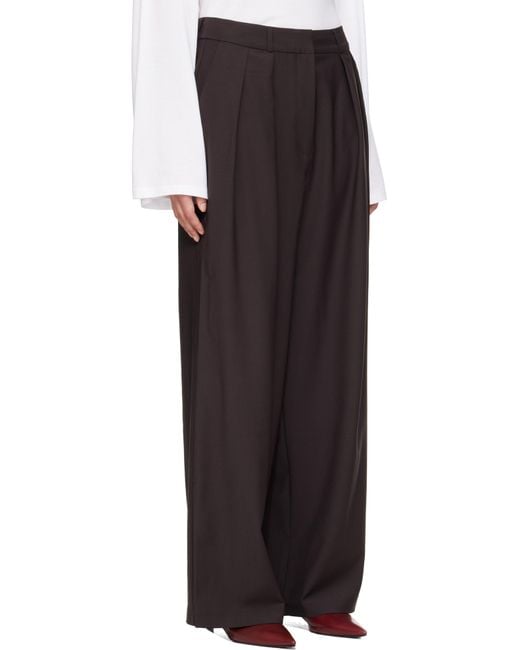 Frankie Shop Black Ripley Pleated Trousers