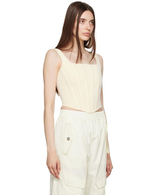 Dion Lee Natural Beige Pointelle Tank Top