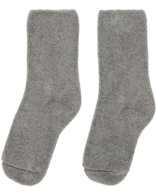 Ensemble de trois paires de chaussettes hauteur mollet e en jersey bouclette Baserange en coloris Gray
