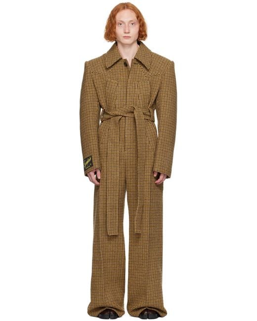 Egonlab Black Houndstooth Jumpsuit for men