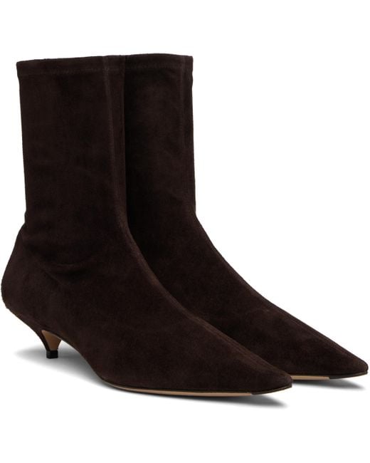 The Row Black Liisa Kitten Boots