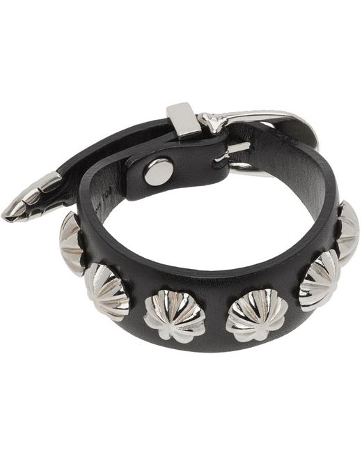 Toga Black Concho Leather Bracelet