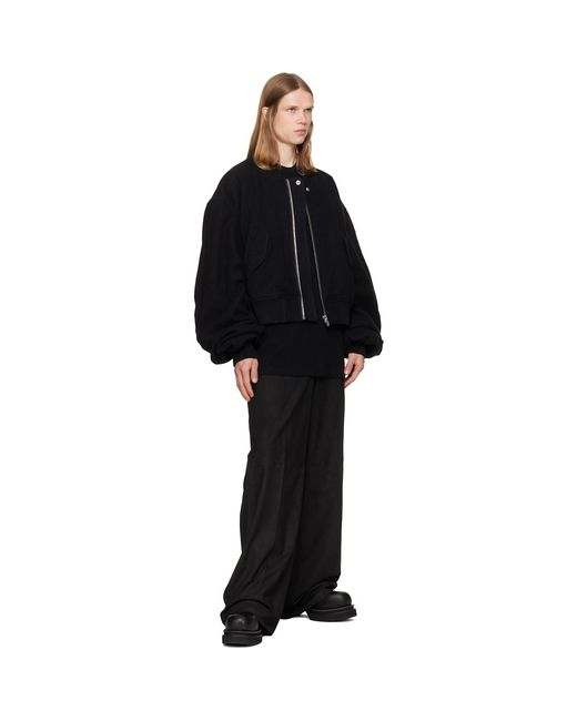 Rick Owens Black Tower Secchia Flight Bomber Jacket for men