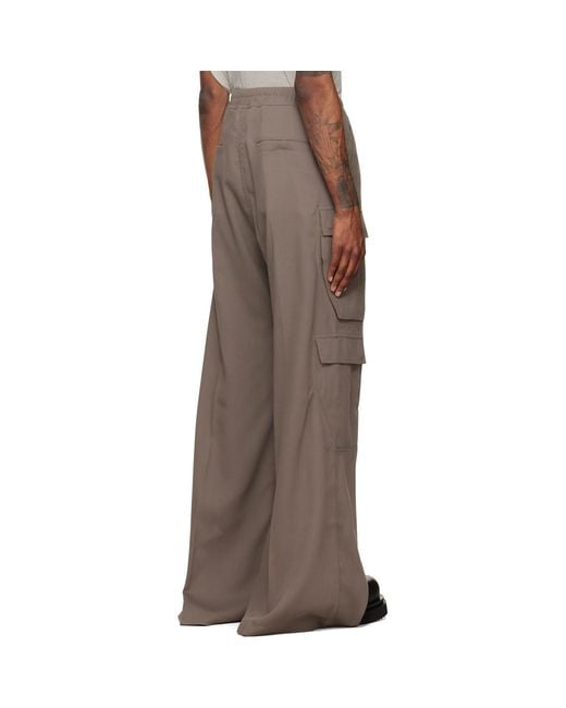 Rick Owens Brown Tower Cargobelas Cargo Pants for men