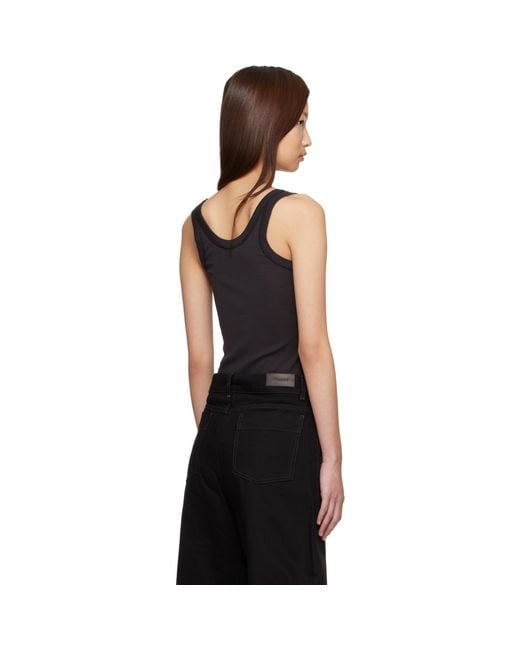 Lemaire Black Rib Tank Top
