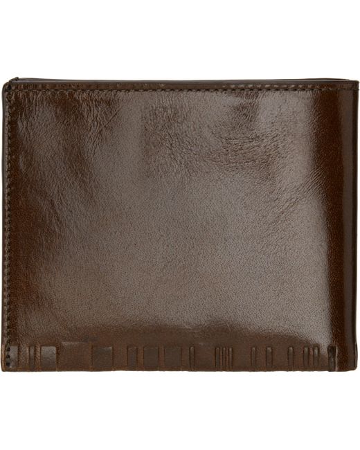 Paul Smith Green Leather Shadow Stripe Billfold Wallet for men