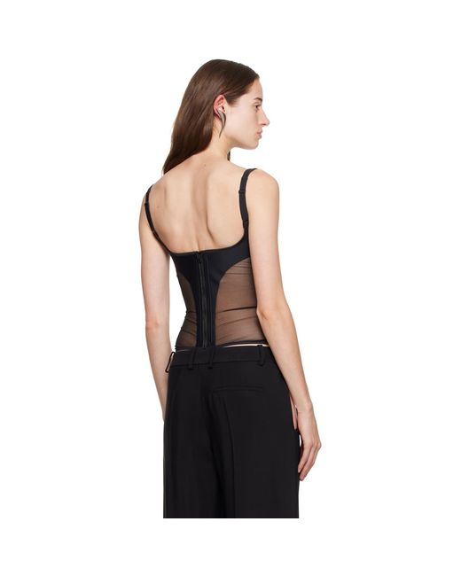 Mugler Black Illusion Tank Top