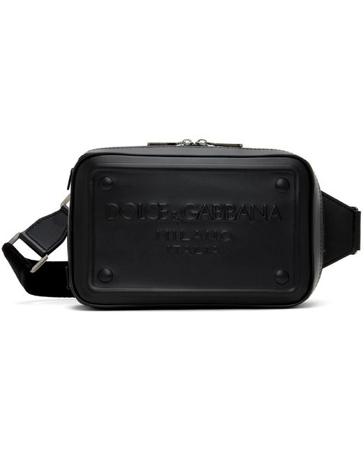 Sac-ceinture noir à logo en relief Dolce & Gabbana pour homme en coloris Black