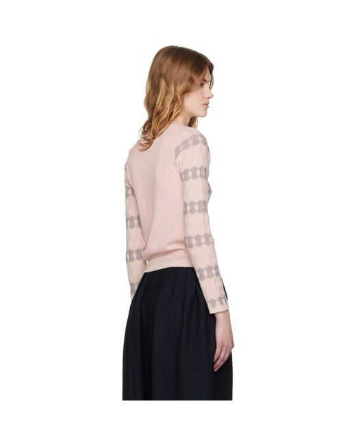 OPEN YY Black Jacquard Pullover Sweater