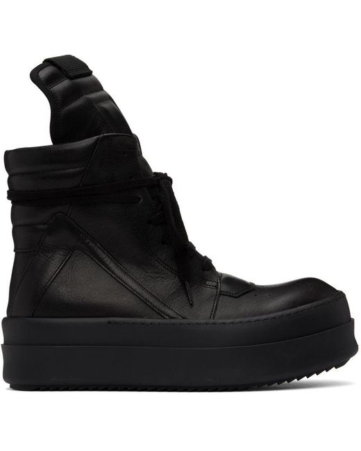 Rick Owens Black Mega Bumper Geobasket Sneakers for Men Lyst
