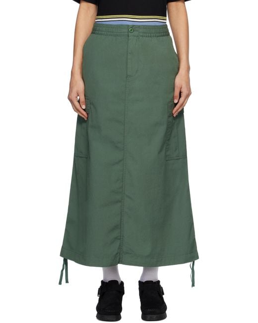 Carhartt Green Work Uniform Long Midi Dress