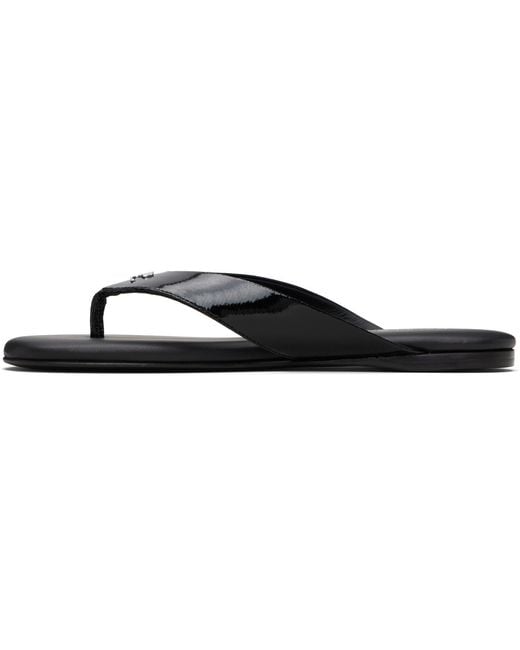 Courreges Black Vinyl Flip-Flops