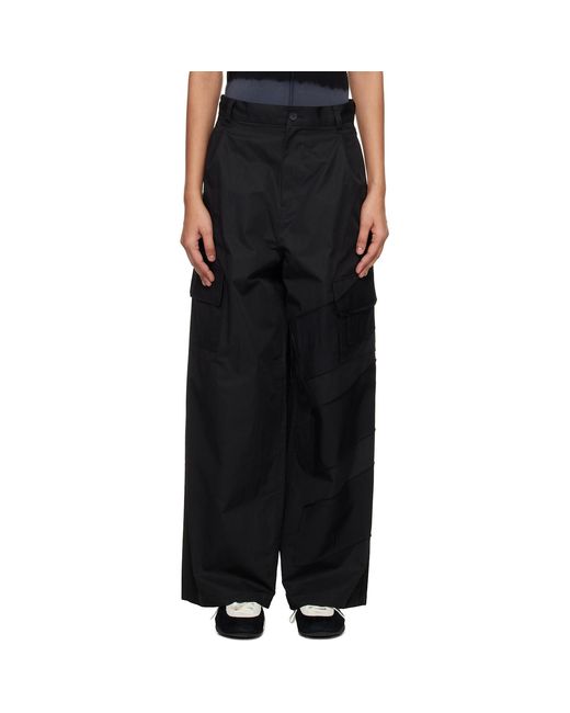 Y-3 Black Wide Cargo Pants