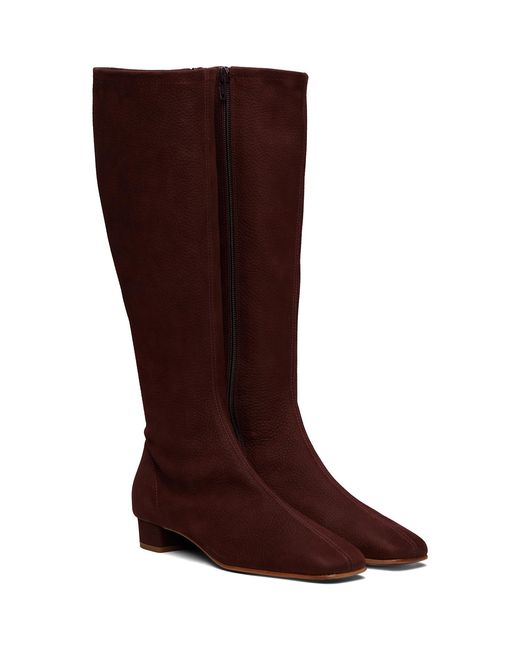 By Far Brown Edie Nubuck Knee-High Boots